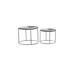 Black Metal Contemporary Accent Table Set
